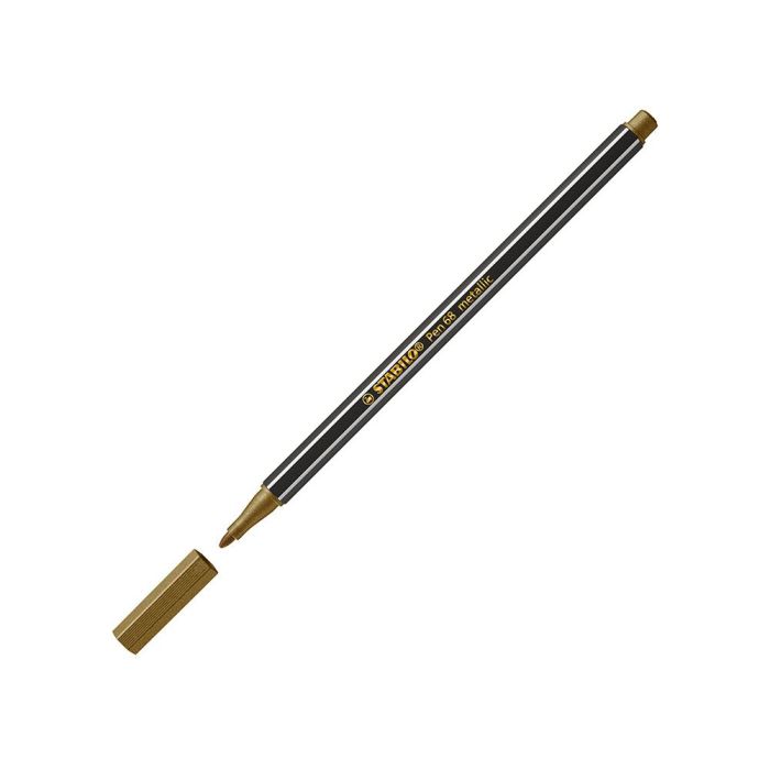 Stabilo Rotulador Pen 68 Metallic Oro Caja 10 Ud 2