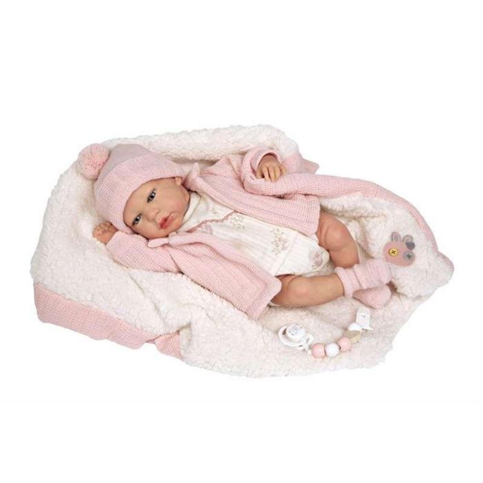 Muñeca reborn arias 40 cm marta rosa c/manta 13 Muñeca reborn arias 40 cm marta rosa c/manta 13