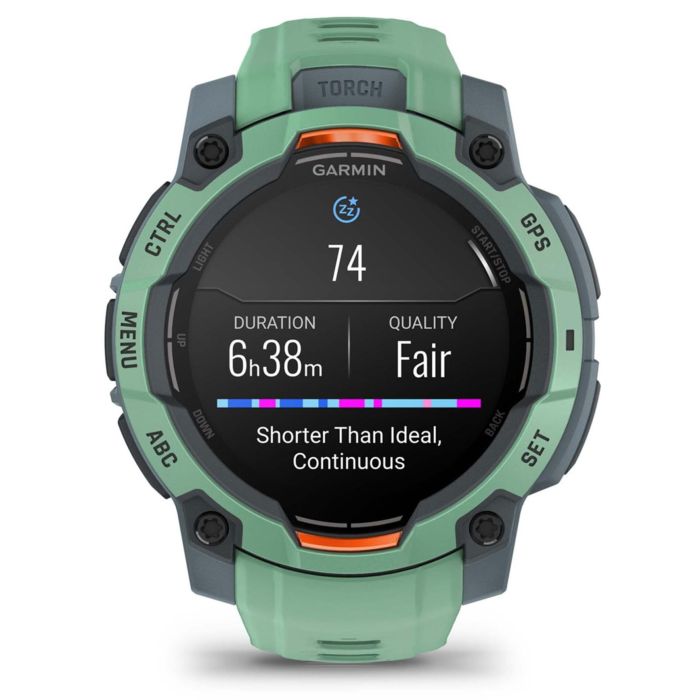Garmin Instinct 3 Smartwatch AMOLED 1.2" (3,05 cm) 390x390 Píxeles 45mm con GPS y Pantalla Táctil Correa Silicona Verde 8