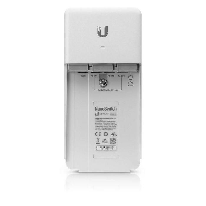 Ubiquiti RTL8367N-VB NanoSwitch, Switch Gigabit PoE Pasivo Exterior con 4 Puertos Ethernet 10/100/1000 Mbps 2
