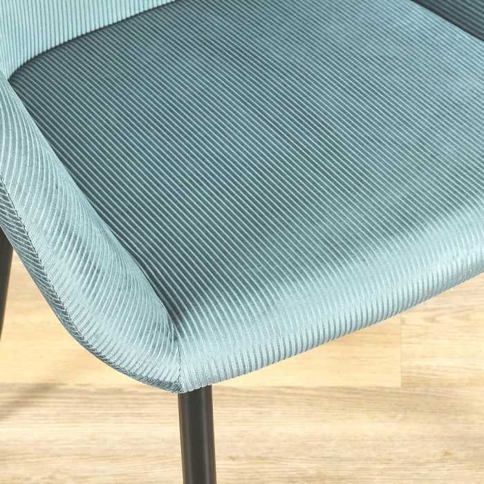 Home Deco Factory Butaca Azul Giulia - Estilo Escandinavo, Tapizado de Terciopelo, Patas de Metal 5