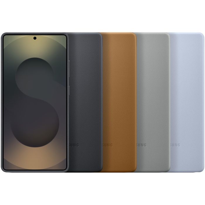 Samsung EF-VS938 Funda Kindsuit para Galaxy S25 Ultra, Protección Anticaída y Rayones, Imitación Piel, Color Camel 9