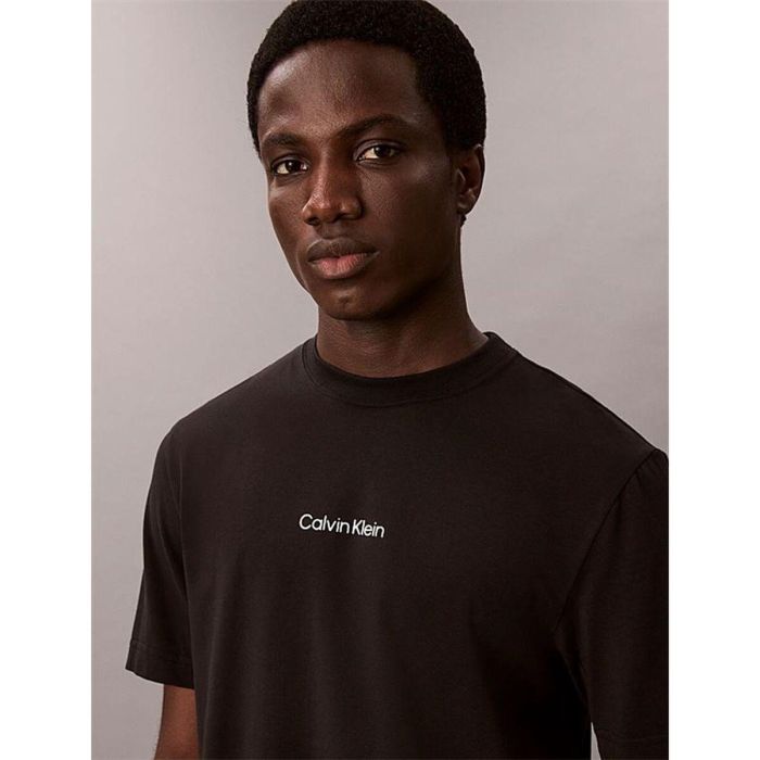 Camiseta de Manga Corta Hombre Calvin Klein Negro 14 Años