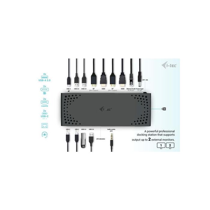 Dockstation i-Tec CADUA4KDOCKPDL2 2 Dockstation i-Tec CADUA4KDOCKPDL2 2