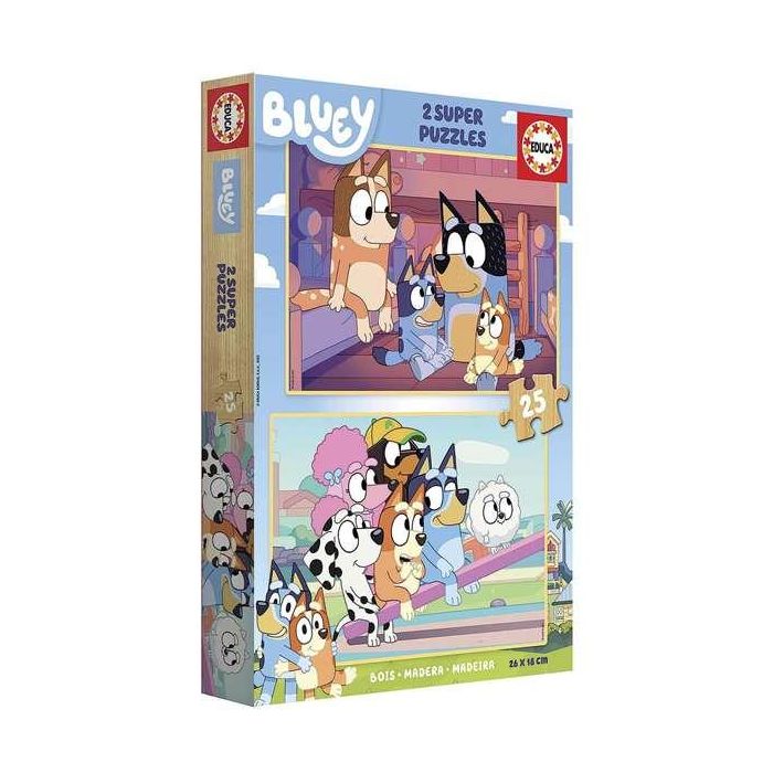 Puzzle de madera 2x25 piezas bluey 5 Puzzle de madera 2x25 piezas bluey 5