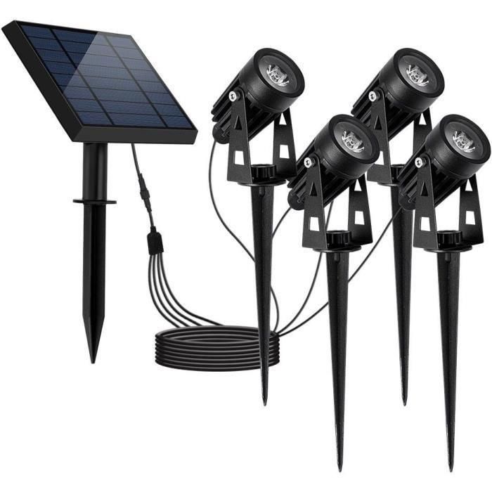 Cuatro focos solares 4 en 1 para pegar o fijar - LUMISKY - ROUNDY - H27 cm - LED blanco frío 3 Cuatro focos solares 4 en 1 para pegar o fijar - LUMISKY - ROUNDY - H27 cm - LED blanco frío 3