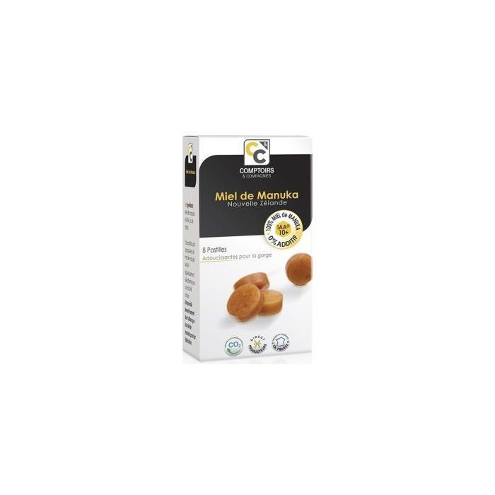 COMPTOIRS & COMPAGNIES Pastillas 100% Miel Manuka IAA10+ Garganta, 8 Pastillas
