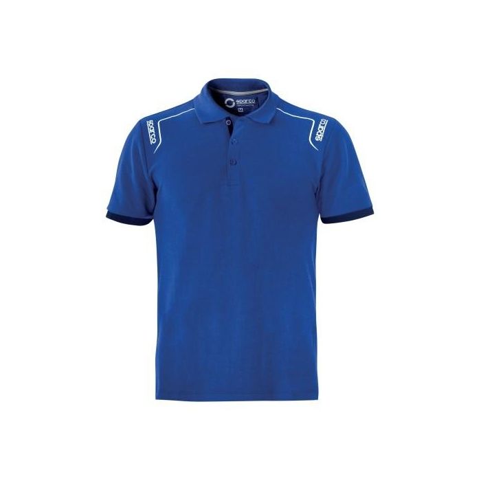 Polo de Manga Corta Hombre Sparco TECH STRETCH Azul Polo de Manga Corta Hombre Sparco TECH STRETCH Azul