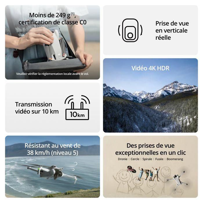 Drone - DJI - Mini 3 Fly More Combo - Con control inteligente por radio - Gris 1 Drone - DJI - Mini 3 Fly More Combo - Con control inteligente por radio - Gris 1