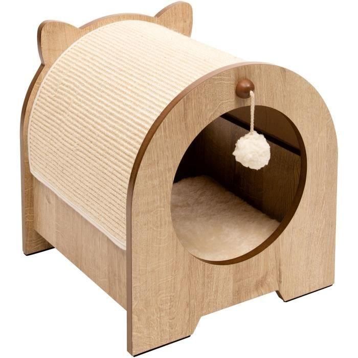 Muebles de diseño VESPER Minou - 36 x 36.5 x 40.5 cm - Marrón claro - Para gatos Muebles de diseño VESPER Minou - 36 x 36.5 x 40.5 cm - Marrón claro - Para gatos
