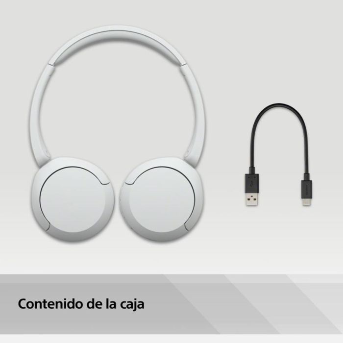 Sony WH-CH520 Auriculares Inalámbricos Bluetooth con Micrófono, Supraaurales, hasta 50h Batería, Blancos 4