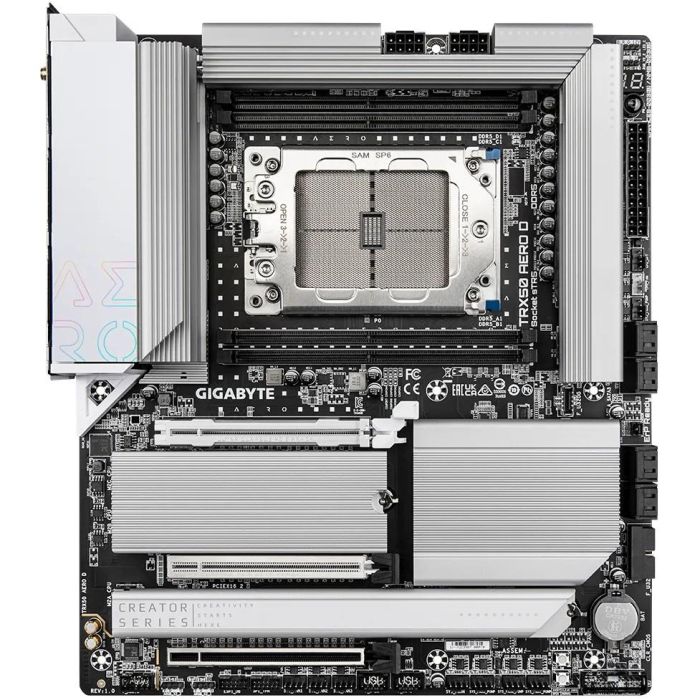 Gigabyte TRX50 AERO D (TR5.TR5.E-ATX.DDR5) Placa Base para AMD Ryzen Threadripper PRO 7000WX, DDR5, E-ATX 1 Gigabyte TRX50 AERO D (TR5.TR5.E-ATX.DDR5) Placa Base para AMD Ryzen Threadripper PRO 7000WX, DDR5, E-ATX 1