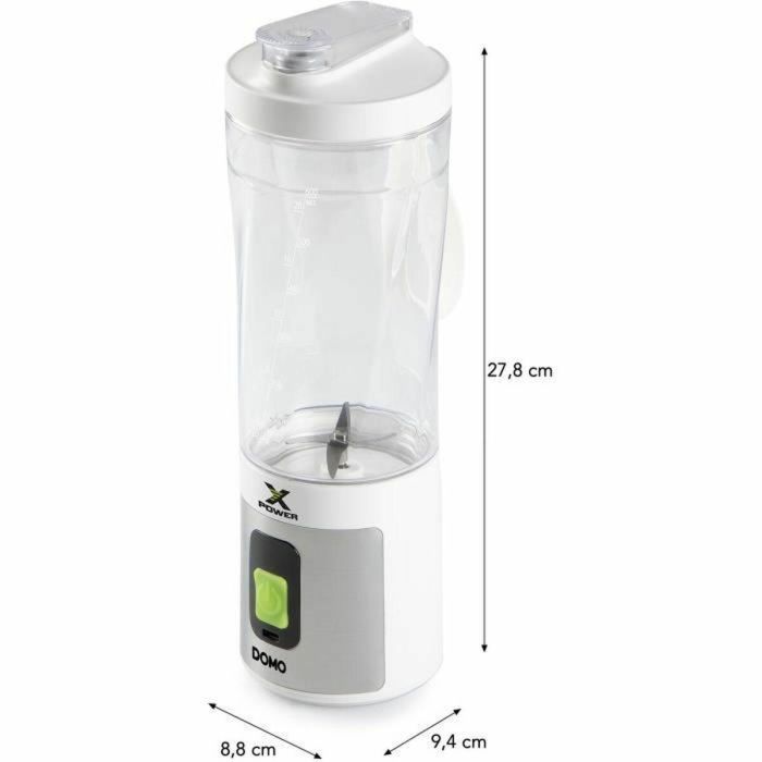 Licuadora portátil inalámbrica - DOMO - DO752BL - XPOWER - 120 W - 600 ml - Blanca 3 Licuadora portátil inalámbrica - DOMO - DO752BL - XPOWER - 120 W - 600 ml - Blanca 3