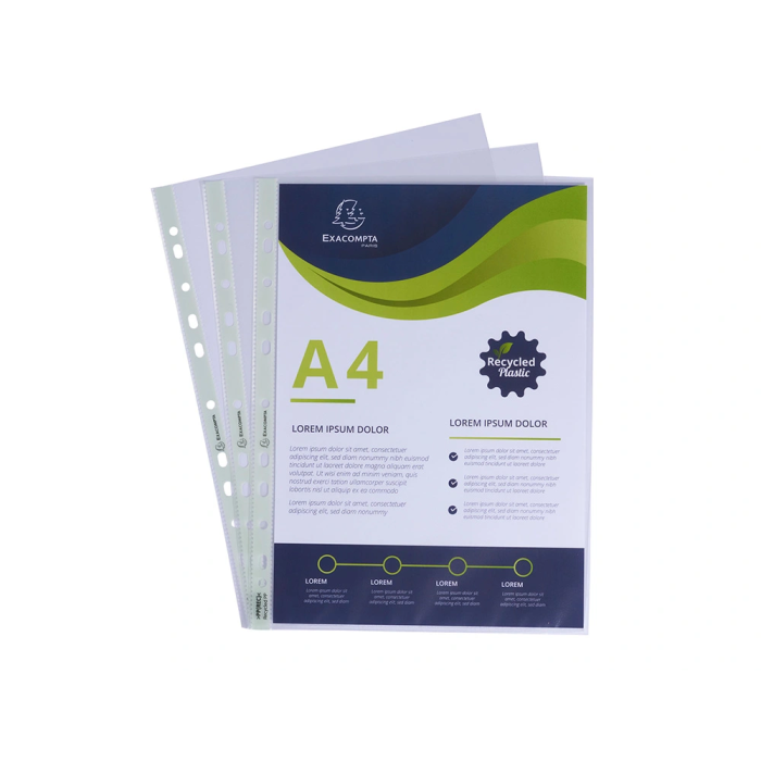 Exacompta Funda Multitaladro Reciclada Polipropileno 60 mc Din A4 Piel de Naranja Caja 100 Unidades 5 Exacompta Funda Multitaladro Reciclada Polipropileno 60 mc Din A4 Piel de Naranja Caja 100 Unidades 5