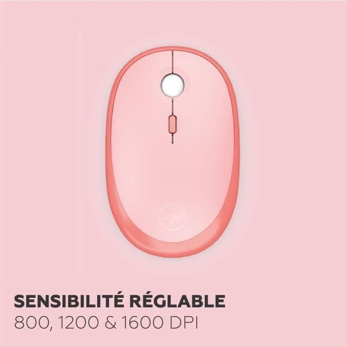 Combo teclado + mouse inalámbrico - MOBILITY LAB - Pure Color - Rosa - Diseño ergonómico - Escritura discreta 3 Combo teclado + mouse inalámbrico - MOBILITY LAB - Pure Color - Rosa - Diseño ergonómico - Escritura discreta 3