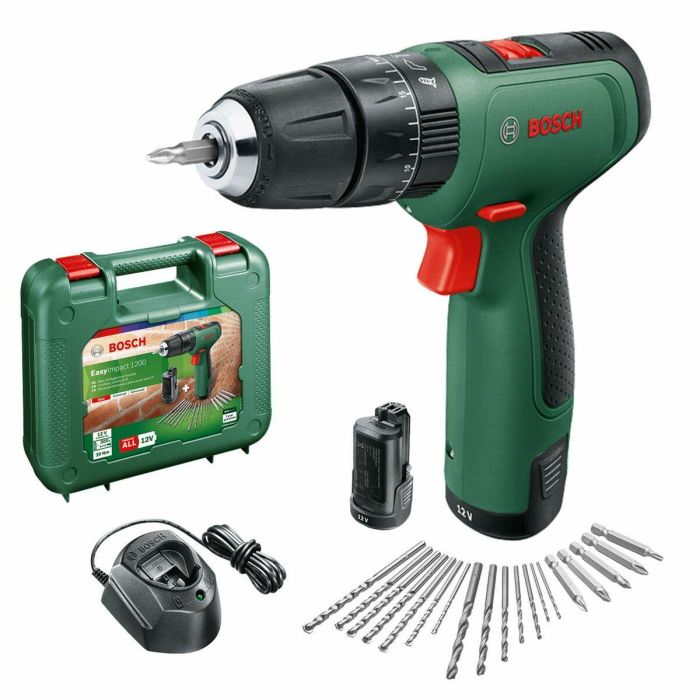 Bosch EasyImpact 1200 Taladro Percutor Atornillador a Batería Compacto | 2 Baterías 1.5 Ah y 20 Posiciones de Par 7 Bosch EasyImpact 1200 Taladro Percutor Atornillador a Batería Compacto | 2 Baterías 1.5 Ah y 20 Posiciones de Par 7