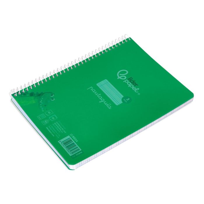 Cuaderno Espiral Liderpapel Din A5 Pautaguia Tapa Plastico 80H 90 gr Cuadro Pautado 3 mm Con Margen Color Verde 5 unidades 5 Cuaderno Espiral Liderpapel Din A5 Pautaguia Tapa Plastico 80H 90 gr Cuadro Pautado 3 mm Con Margen Color Verde 5 unidades 5