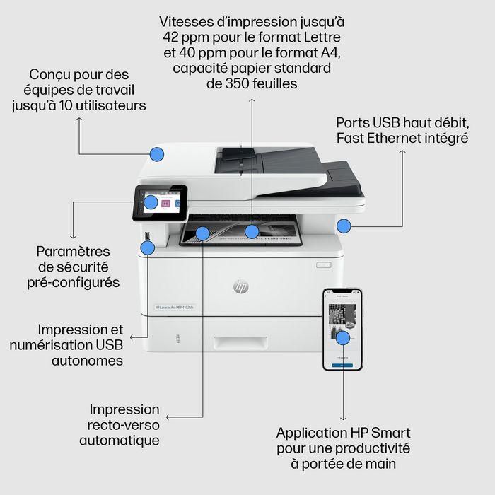 HP 4102fdn LaserJet Pro MFP Impresora Multifunción: Velocidad Impresión Rápida, Escáner Alto Volumen, Gestión Fácil 4 HP 4102fdn LaserJet Pro MFP Impresora Multifunción: Velocidad Impresión Rápida, Escáner Alto Volumen, Gestión Fácil 4