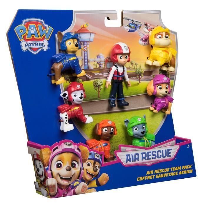 Spin Master 6071499 Pack 7 Figuras Paw Patrol Air Rescue Figuras de Acción Ryder, Chase, Marshall, Skye, Rubble, Rocky, Zuma 5