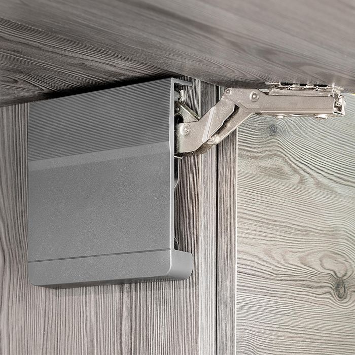 Emuca Juego de compases para puertas elevables Agile, 3200 - 9000, Acero y Plástico, Gris antracita 1 Emuca Juego de compases para puertas elevables Agile, 3200 - 9000, Acero y Plástico, Gris antracita 1