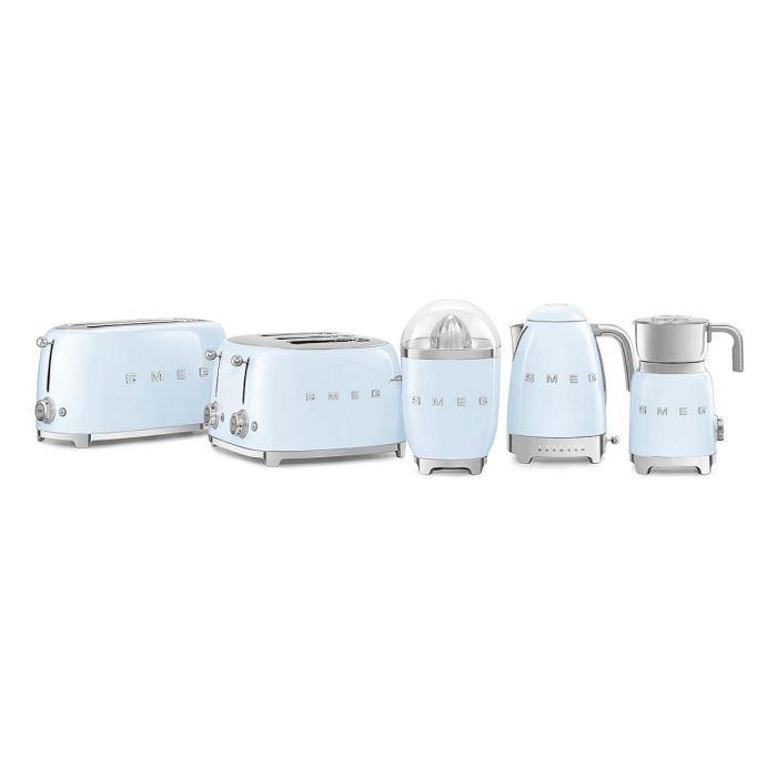 Smeg KLF04PBEU Hervidor de Agua Retro Estilo Años 50, 1.7 L, 2400 W, 7 Temperaturas, Azul Pastel, Acero Inoxidable, Apagado Automático