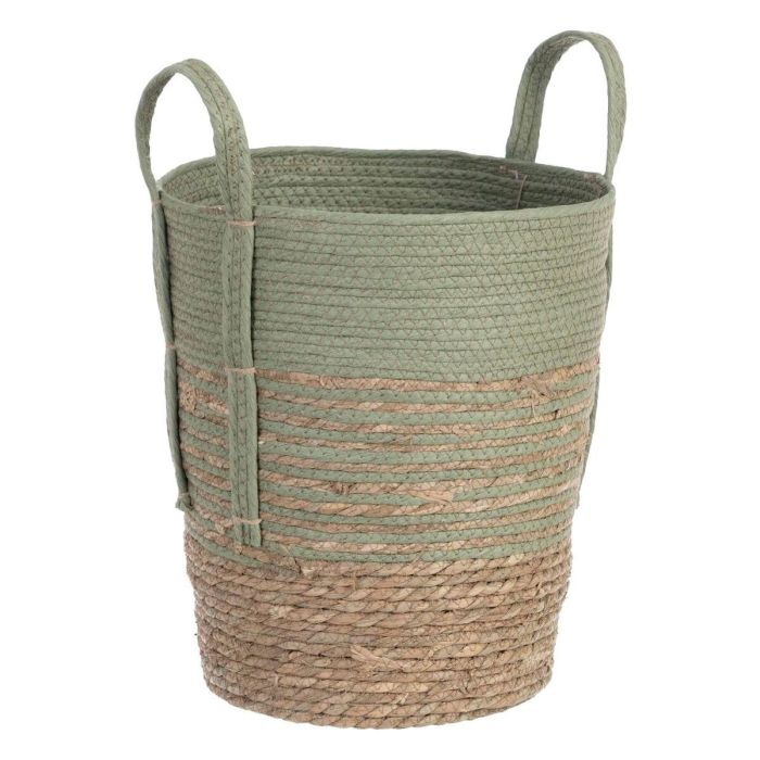 Juego de Cestos 42 x 42 x 48 cm Menta Fibra natural (3 Piezas) 6