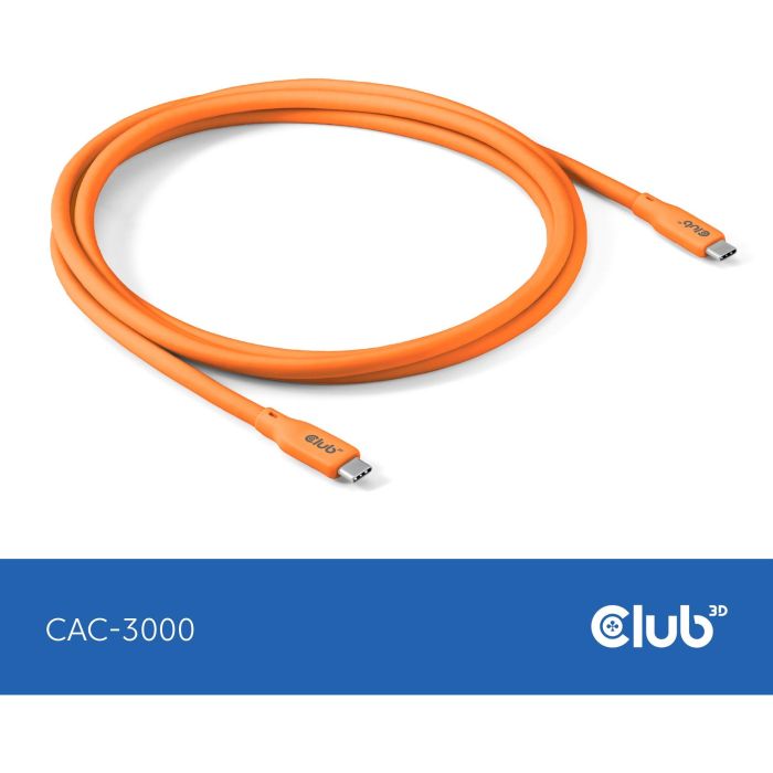 Club3D 240W.20Gbps Cable USB-C Lifestyle PD 240W 20Gbps 2m Naranja St/St 6 Club3D 240W.20Gbps Cable USB-C Lifestyle PD 240W 20Gbps 2m Naranja St/St 6