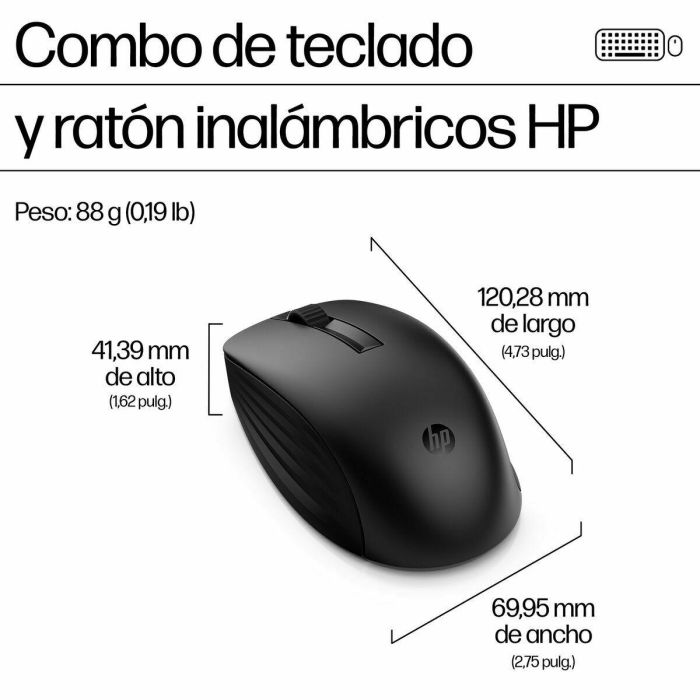 Teclado y Ratón HP 4R009UT#ABE Negro 3 Teclado y Ratón HP 4R009UT#ABE Negro 3