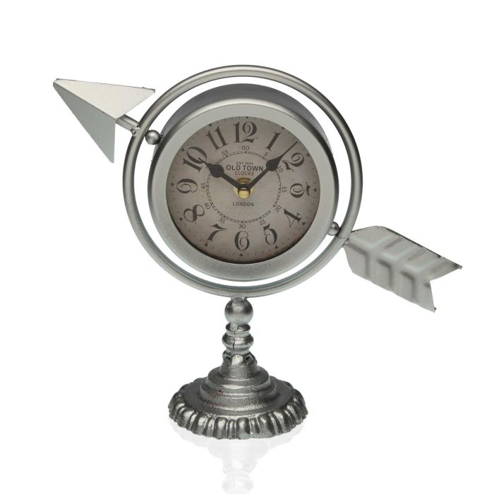 Reloj de Mesa Versa Plateado Flecha completa