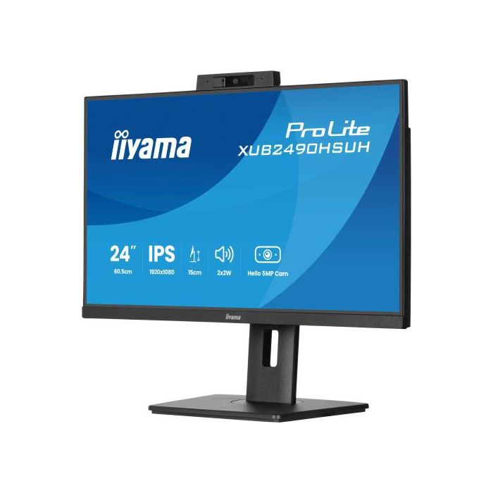 Iiyama XUB2490HSUH-B2 Pantalla para PC 23.8" Full HD IPS Negro Mate 4ms Ajuste Altura VESA USB 3.2 2