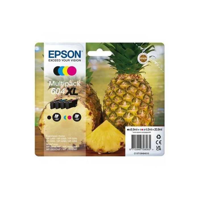 Epson Tinta Multipack Bk - C - M - Y Xp-2200, Wf-2910Dwf - 604XL *Mayor Capacidad*