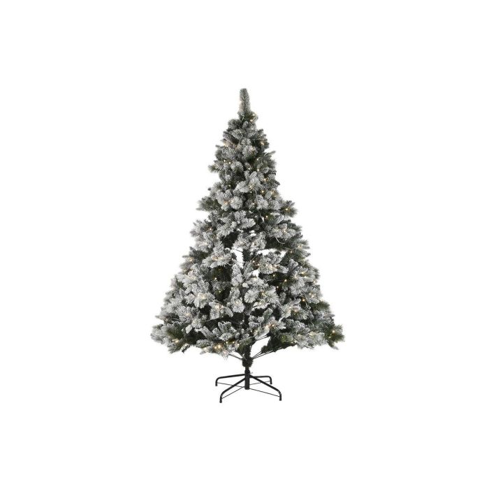 DKD Home Decor Árbol de Navidad Alpina Nevado con Luz LED Cálida 240 cm Alto 155 cm Ancho Verde 1708 Ramas Desmontable 0 DKD Home Decor Árbol de Navidad Alpina Nevado con Luz LED Cálida 240 cm Alto 155 cm Ancho Verde 1708 Ramas Desmontable 0