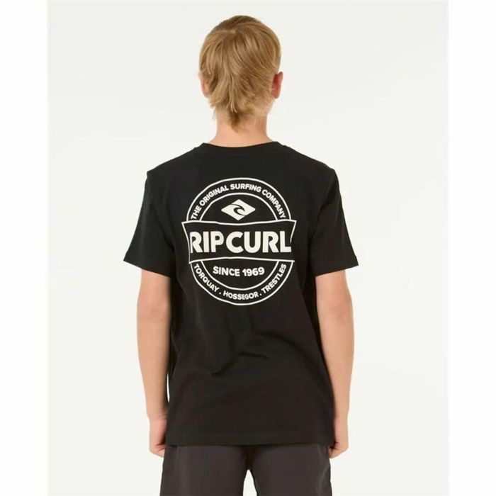 Camiseta de Manga Corta Infantil Rip Curl Staple Negro 3-4 Años 2