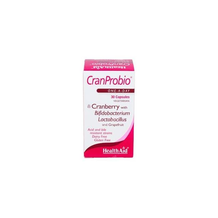 Health Aid Cranprobio 30Vcap. Arándano Rojo y Probióticos para Salud Urinaria e Inmune