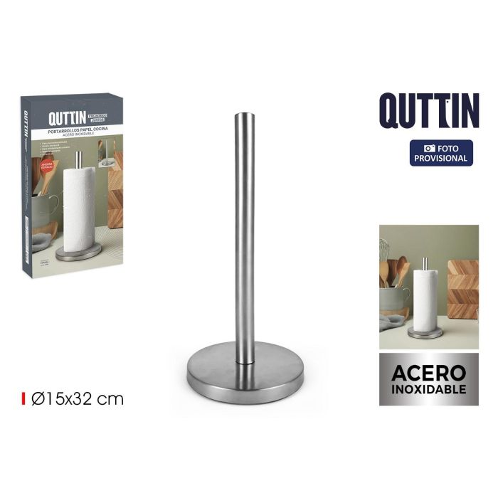 Quttin Portarrollos Cocina Acero 32 cm 0 Quttin Portarrollos Cocina Acero 32 cm 0