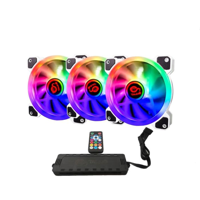 Ventilador de Caja Talius IRIS SPECTRUM ARGB/CRONOS Ø 12 cm (3 Unidades)