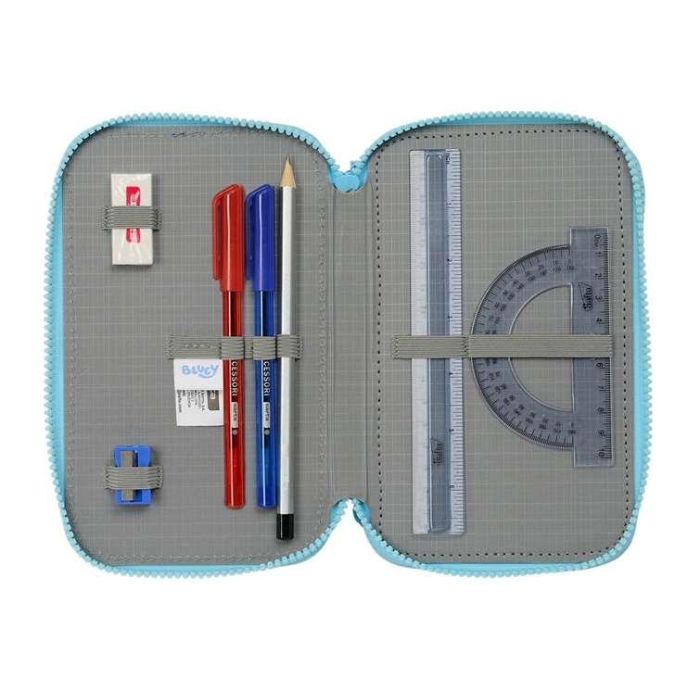 Plumier Triple Bluey Azul cielo 12,5 x 19,5 x 5,5 cm 36 Piezas 7