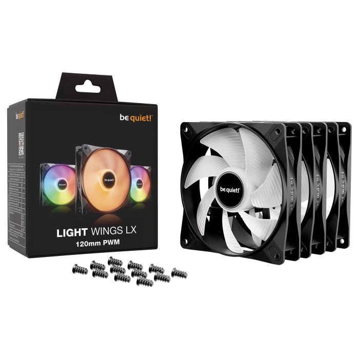 Be Quiet Light Wings LX Ventilador de Caja BL121 120 mm PWM Triple Pack 4
