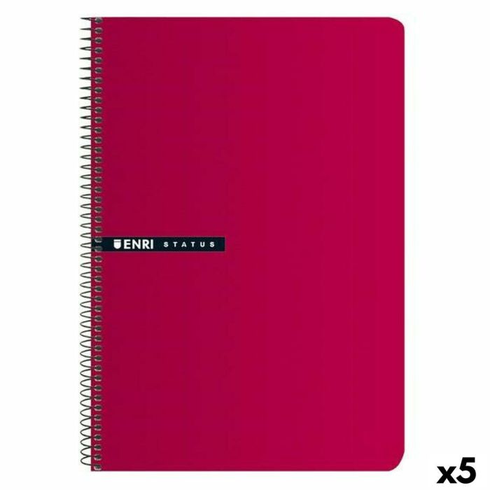 Cuaderno ENRI Rojo 21,5 x 15,5 cm (5 Unidades) 0 Cuaderno ENRI Rojo 21,5 x 15,5 cm (5 Unidades) 0