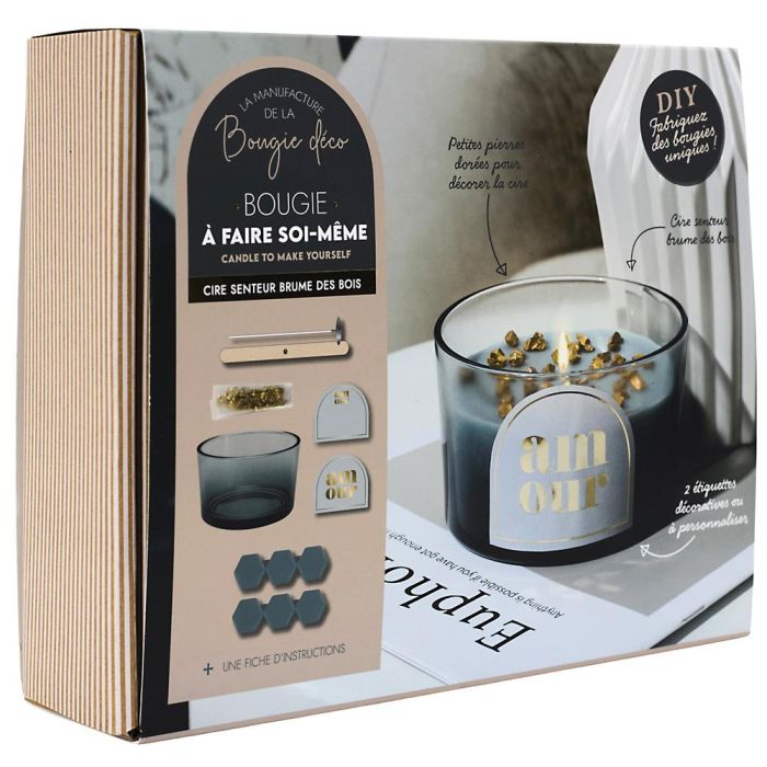 The Concept Factory Kit Hacer Vela Piedras Doradas Colección Bougie Material Vidrio Cristal Máquina 2