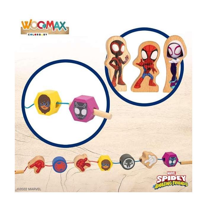 Juego de construccion de madera spidey amazing friends & friends con 50 piezas 1 Juego de construccion de madera spidey amazing friends & friends con 50 piezas 1