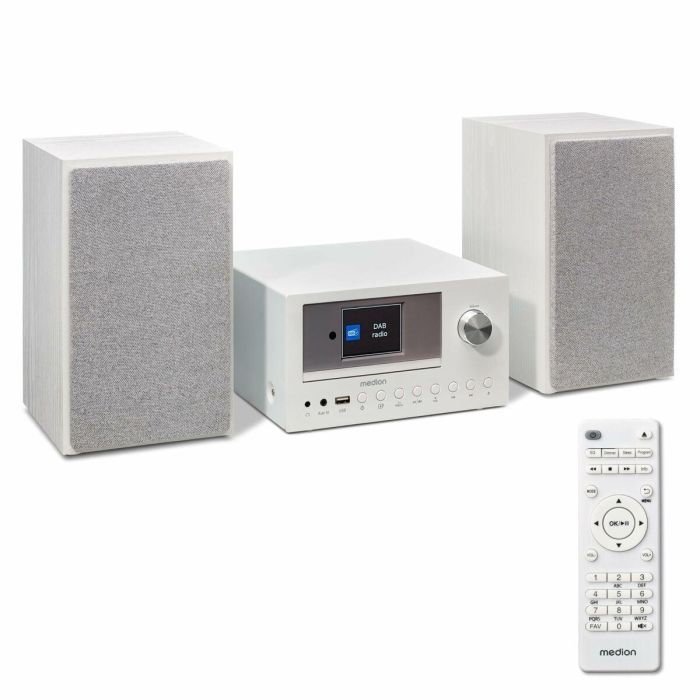 Medion AAAPE16825 Minicadena Hi-Fi Radio por Internet DAB/FM Reproductor de CD 2x15W RMS Blanco 7 Medion AAAPE16825 Minicadena Hi-Fi Radio por Internet DAB/FM Reproductor de CD 2x15W RMS Blanco 7
