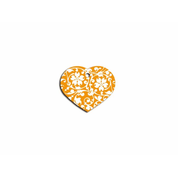 Placa identificativa Imarc Heart Amarillo Naranja