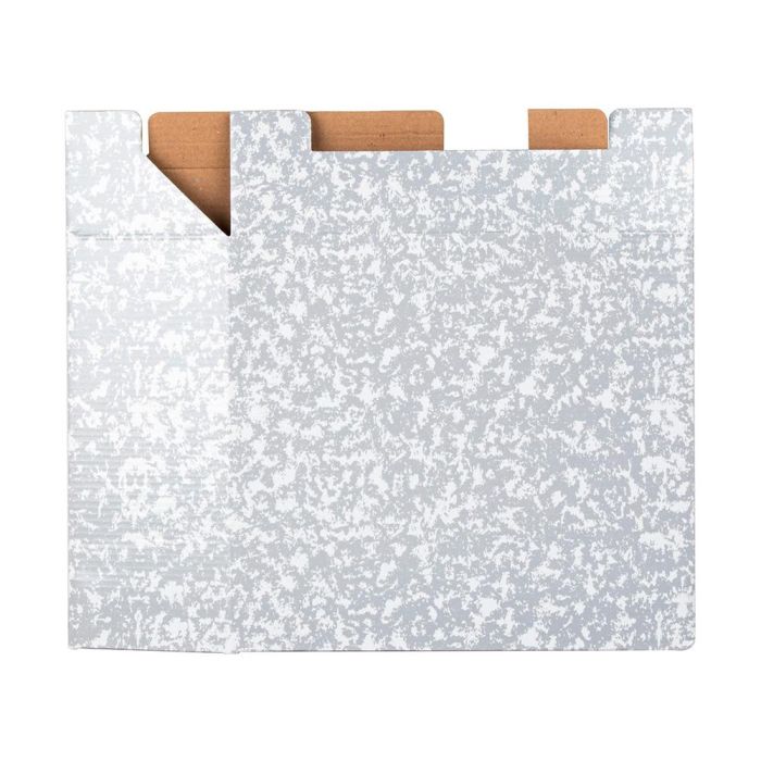 Caja Archivador Liderpapel Classic Red Cuarto Gris 1