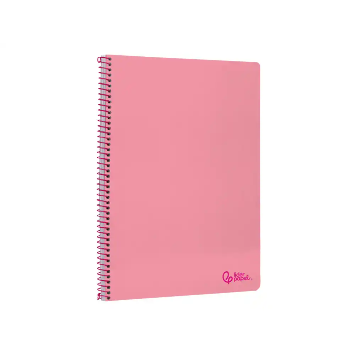 Liderpapel Cuaderno espiral A4 Smart tapa blanda 80 hojas 75gr cuadro 4mm con margen color rosa 4