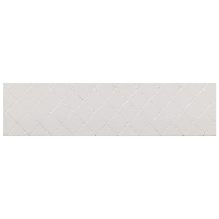 DKD Home Decor Alfombra Moderno de Poliéster Blanco 240 x 60 cm para Salón o Dormitorio con Diseño de Rombos
