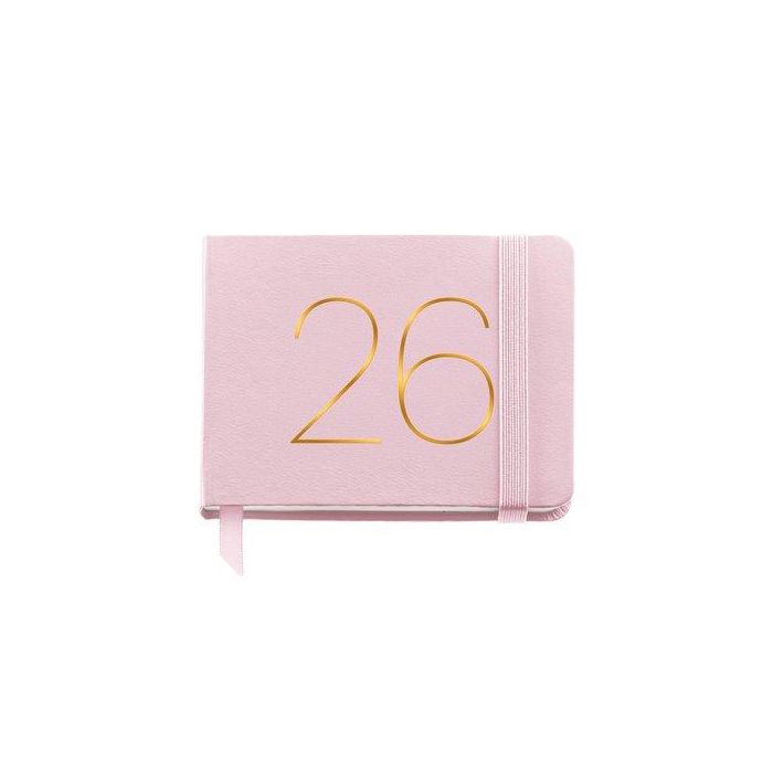 Agenda Anual (2026) Miquelrius Basic Chester Cosida Tapa Simil Piel Con Goma Pocket 105X74 S/V Rosa