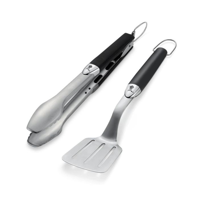 Weber 6645 Grillbesteck Kompakt - Juego de Utensilios para Barbacoa, 2 Piezas
