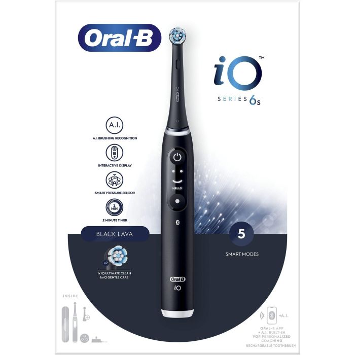 Oral-B iO Series 6s Black Lava Cepillo Eléctrico Dental Recargable