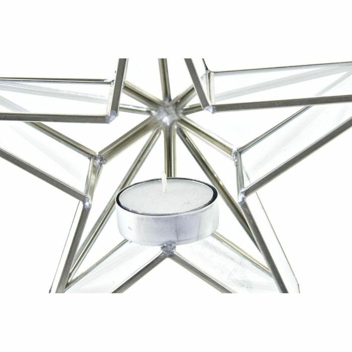 Portavela Navidad Moderna DKD Home Decor Dorado Plateado 8 x 16 x 16 cm (2 Unidades) 2 Portavela Navidad Moderna DKD Home Decor Dorado Plateado 8 x 16 x 16 cm (2 Unidades) 2